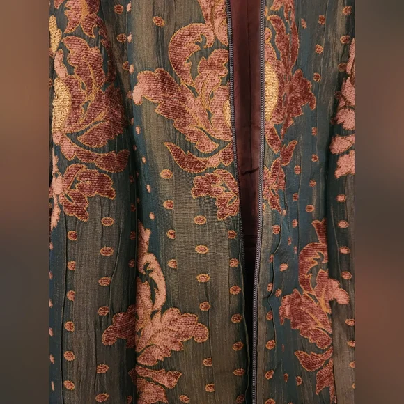 EARL RUTENBERG Floral Embroidered/Brocade Sateen Women's Blazer Jacket Size XL - Picture 10 of 10